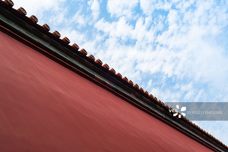 中国背景故宫红色城墙图片素材