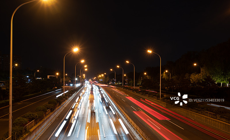 北京二环夜景图片素材