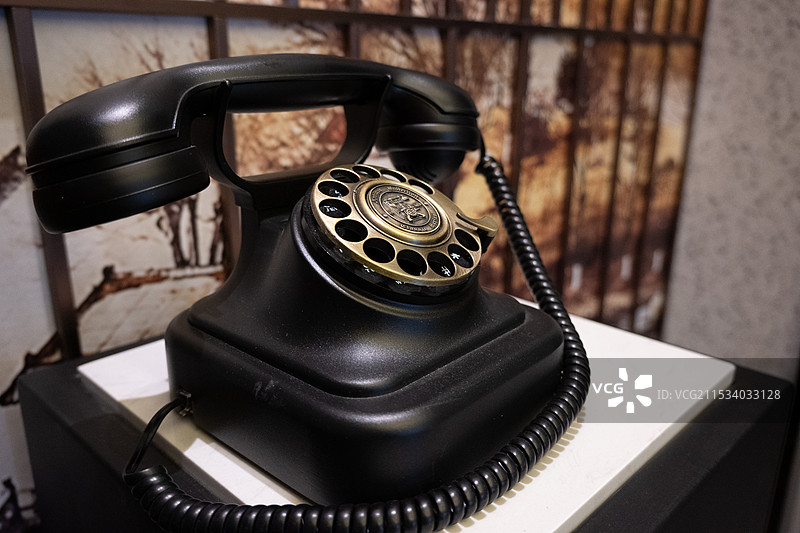 静物复古电话图片素材