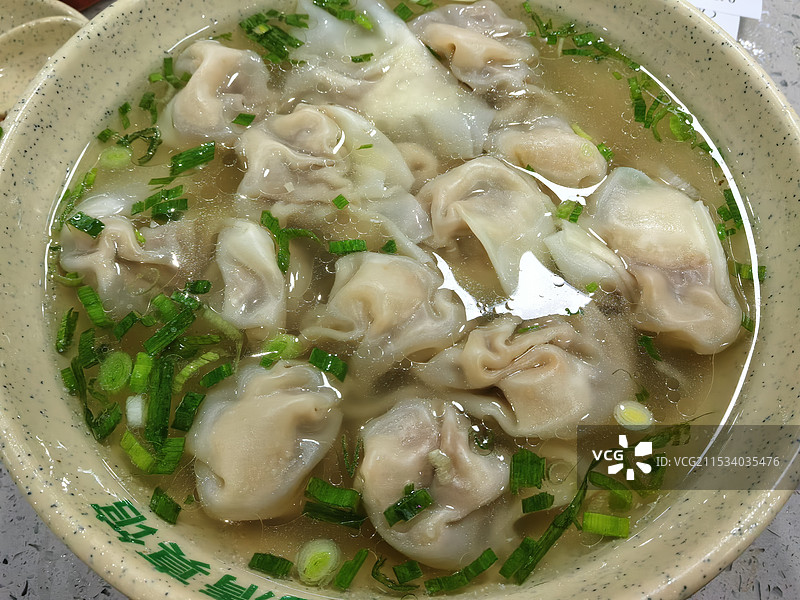 李记清真记的牛肉馄饨图片素材