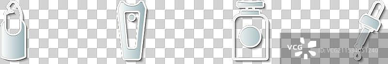 断裂的指甲、指甲刀、手霜管图片素材