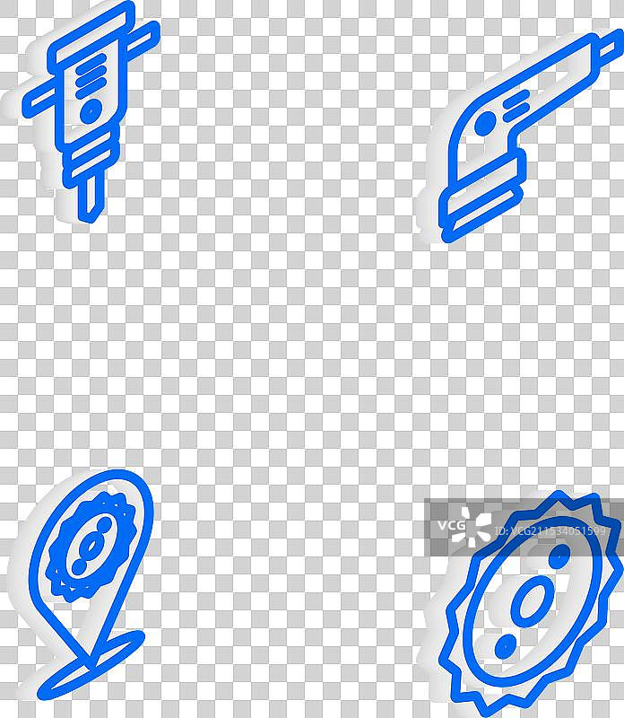 等轴测线条电动砂光机构造图片素材