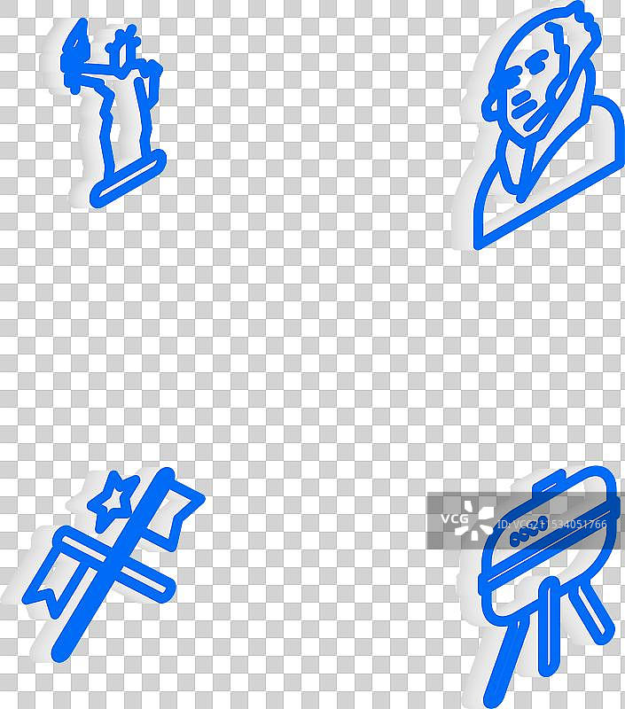 乔治·华盛顿雕像的等距线图图片素材