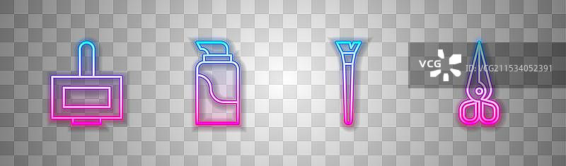 指甲油瓶、护肤霜、化妆品管图片素材