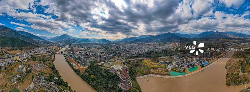 中国四川省凉山州德昌县航拍图片素材