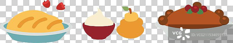 传统感恩节盛宴图标集图片素材