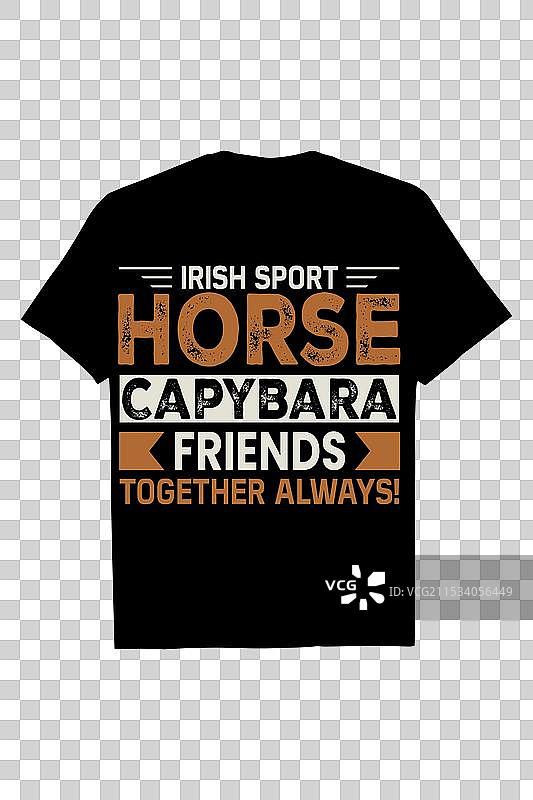 独特的马术T恤设计图片素材