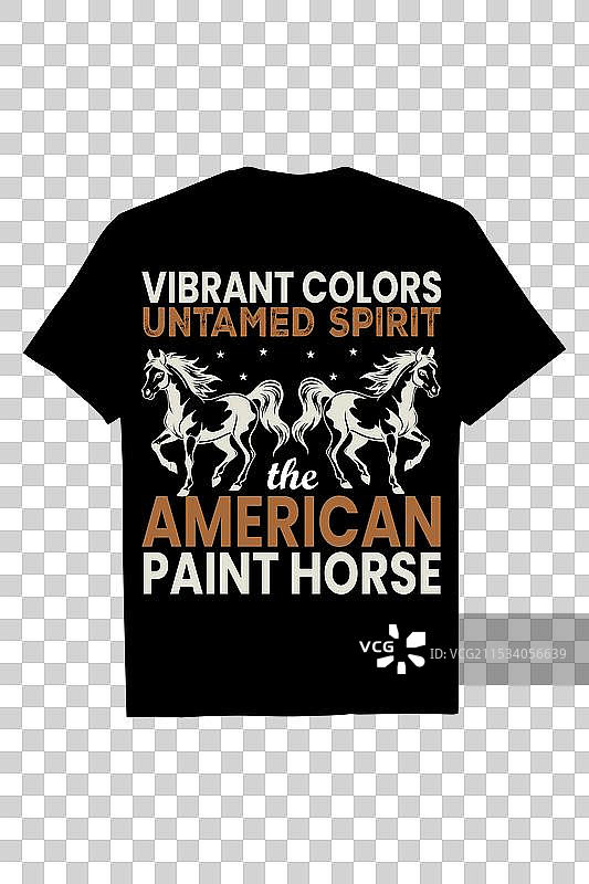 独特的马术T恤设计图片素材