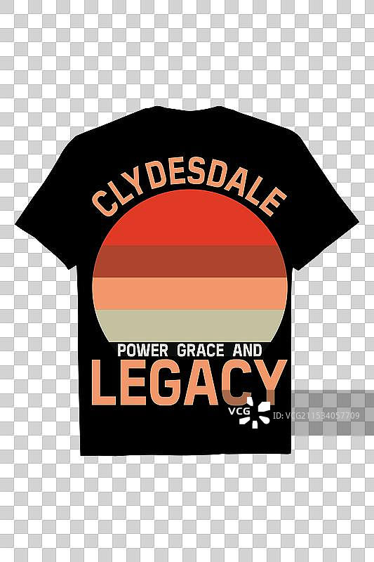 独特的马术T恤设计图片素材