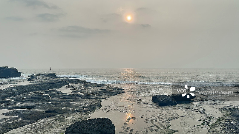 巴厘岛海神庙日落图片素材