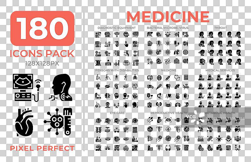 医学符号图标集合图片素材