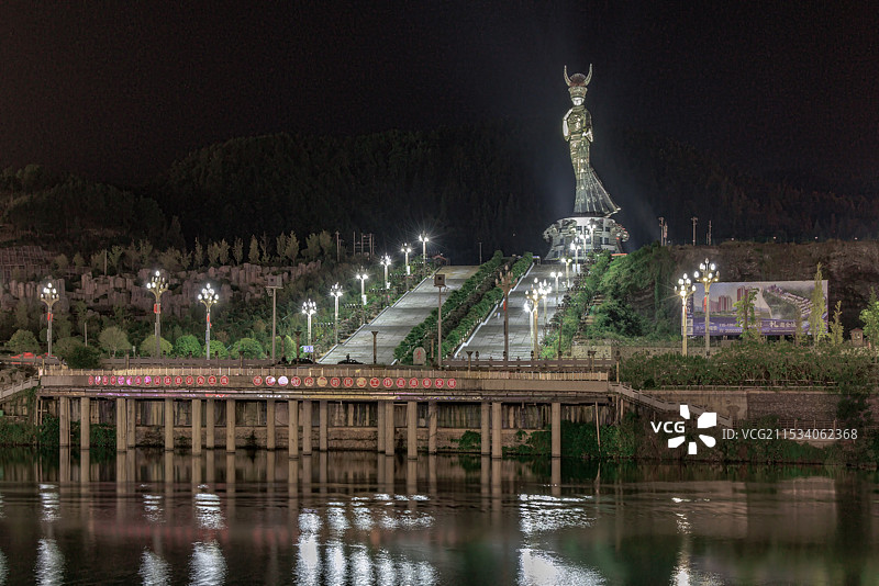 剑河县之夜幕下的仰阿莎图片素材