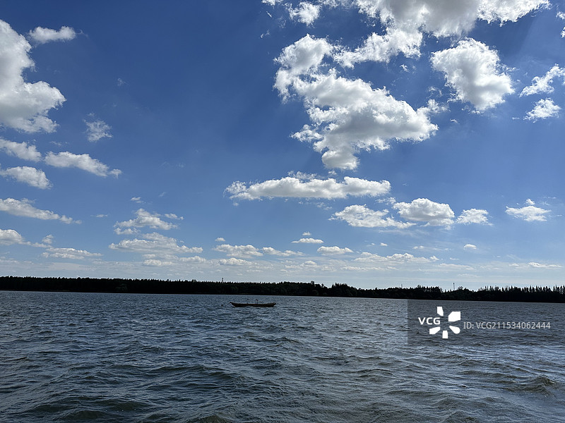 崇明西沙明珠湖图片素材