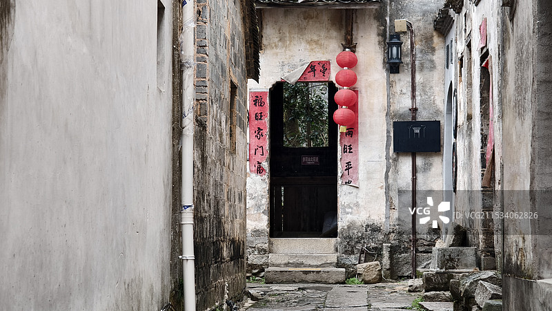 呈坎村景图片素材