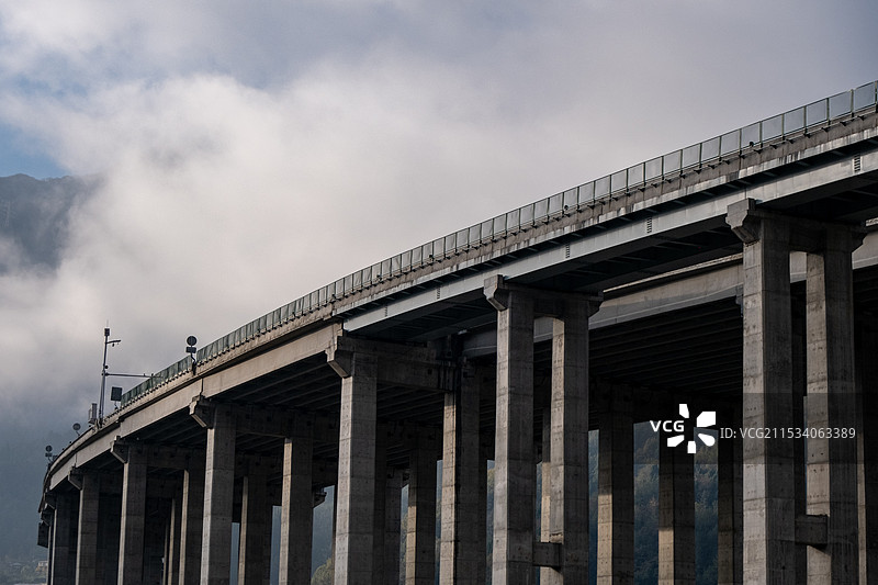 四川省绵阳市平武县户外白昼九寨沟到绵阳高速路图片素材