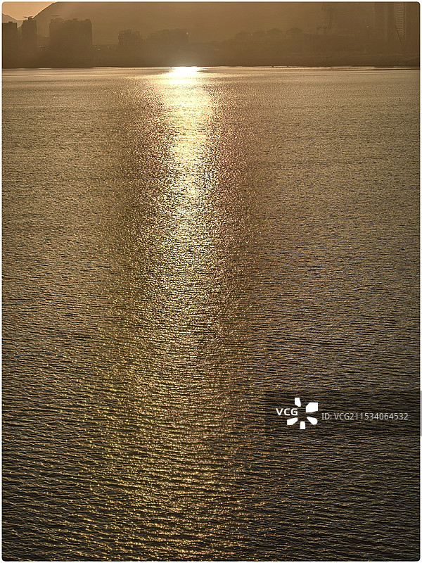 富春江日落4图片素材