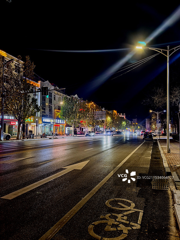 雄安新区雄县晚上美景抓拍图片素材