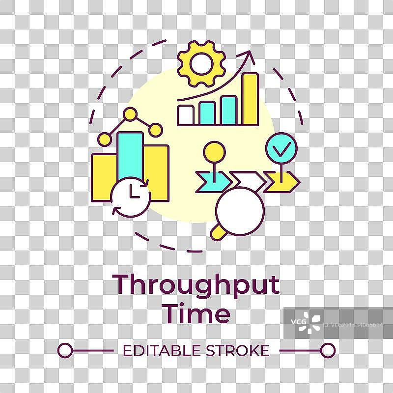 多色概念图标：吞吐时间图片素材