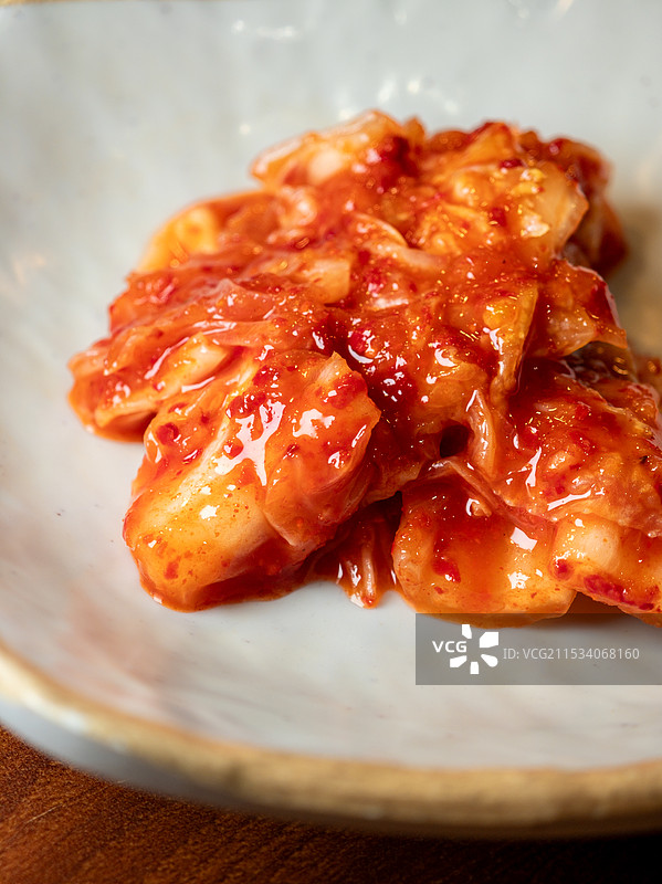 传统韩国辣白菜泡菜特写图片素材