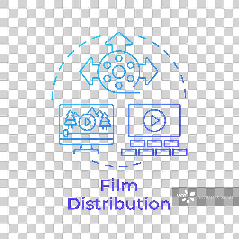 电影发行多色概念图标图片素材