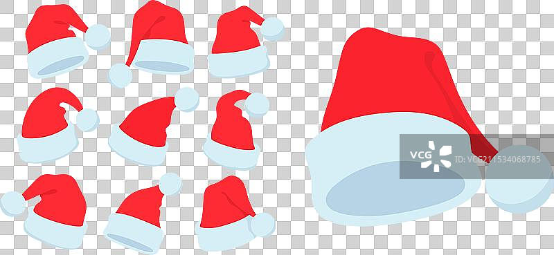 圣诞老人帽设计元素图片素材