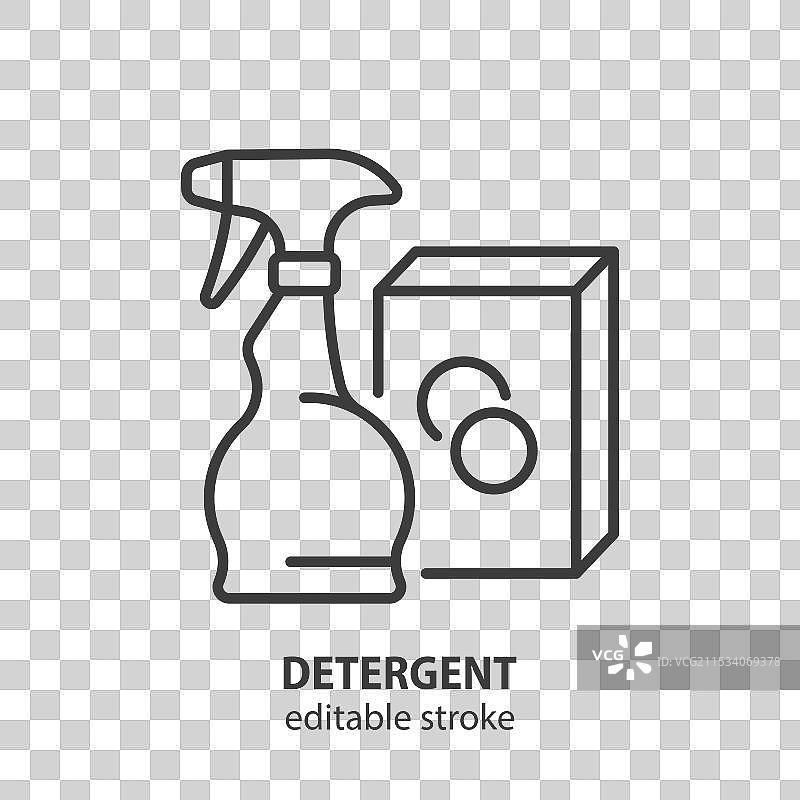 洗涤剂线条图标 家庭化学品图片素材
