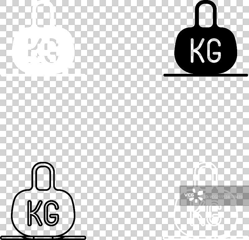 黑白色的独立重量图标图片素材