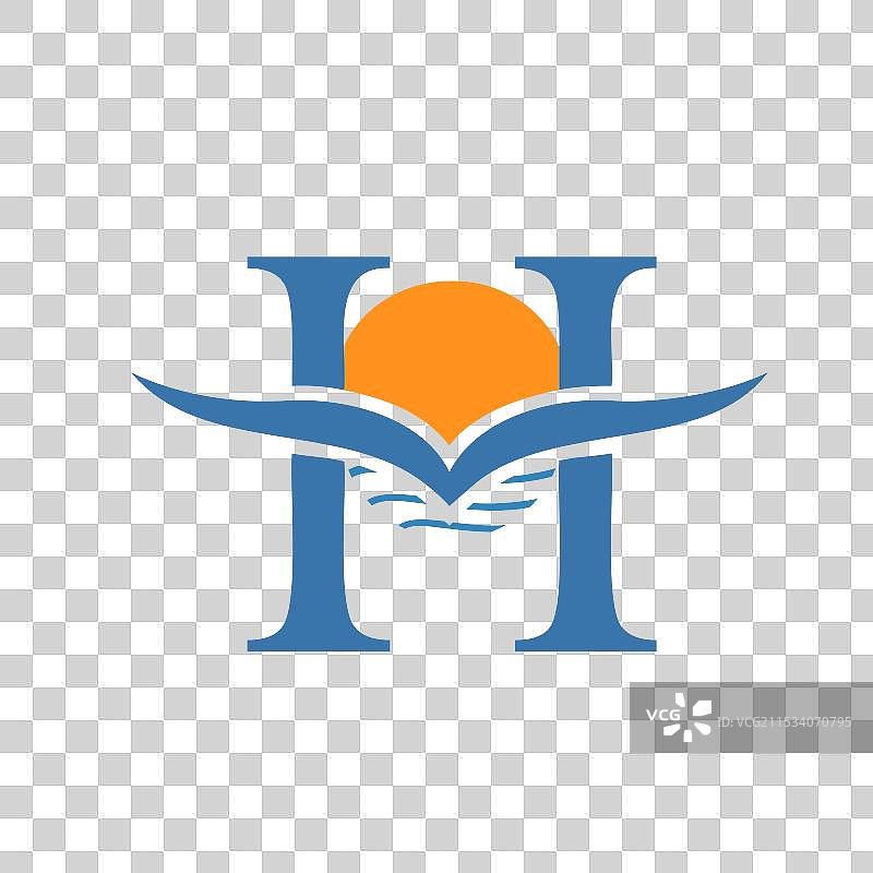现代海岸商业logo设计，字母h图片素材