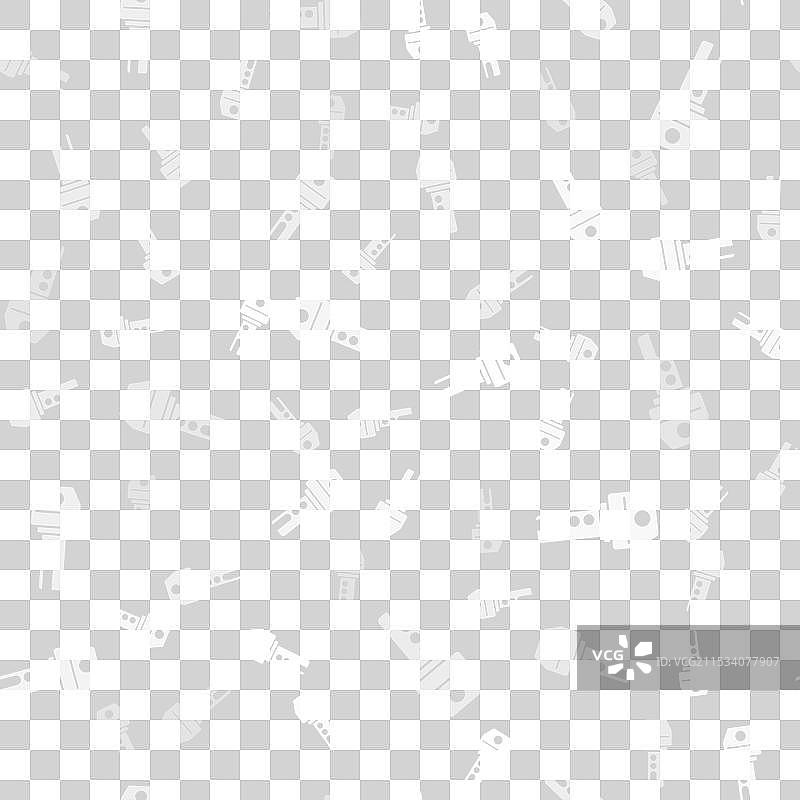 灰色汽车钥匙与遥控器图标，隔离无缝设计图片素材