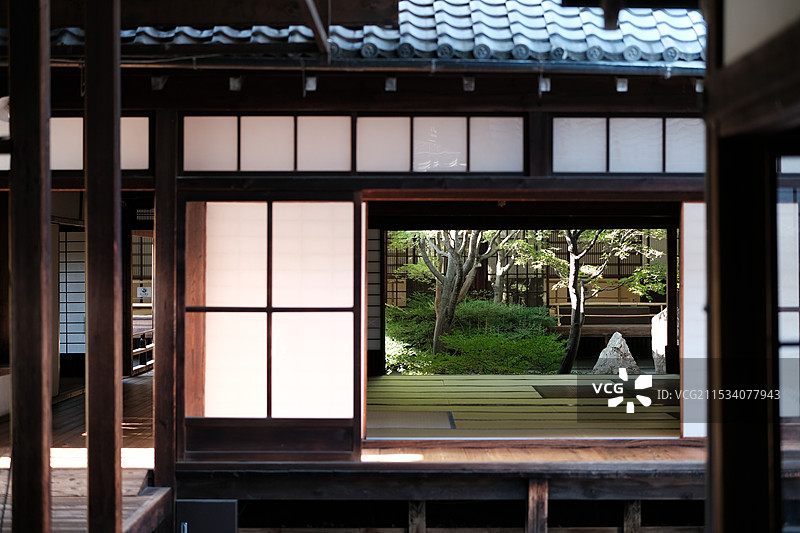 京都日式古建筑园林图片素材