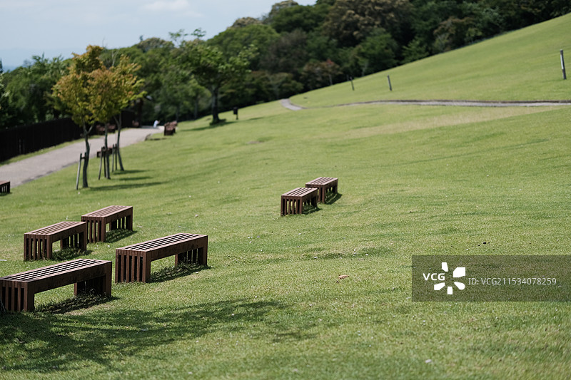 奈良若草山山坡草地风光图片素材