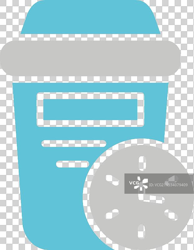 双色咖啡杯图标图片素材