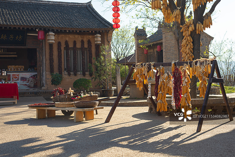 白鹿仓村一角图片素材