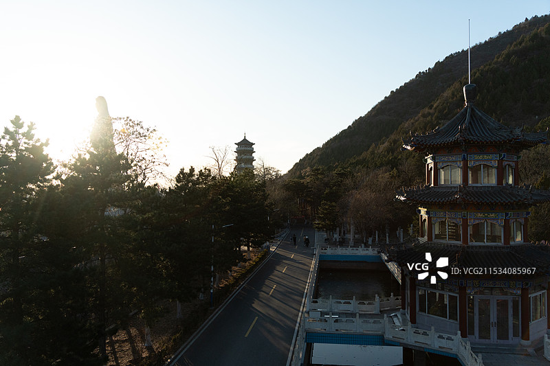 北京密云 冶仙塔 秋季图片素材