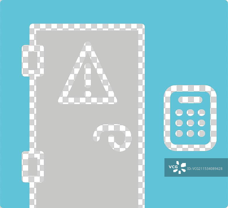 双色图标的掩体符号图片素材