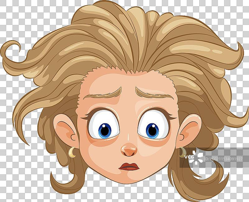 一个表情震惊的女孩图片素材