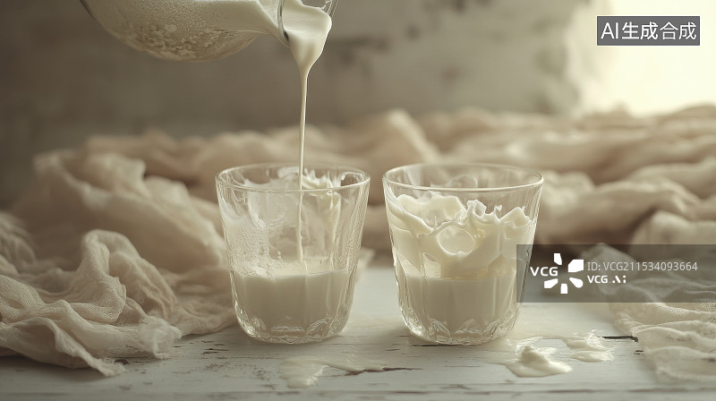 【AI数字艺术】早餐牛奶图片素材