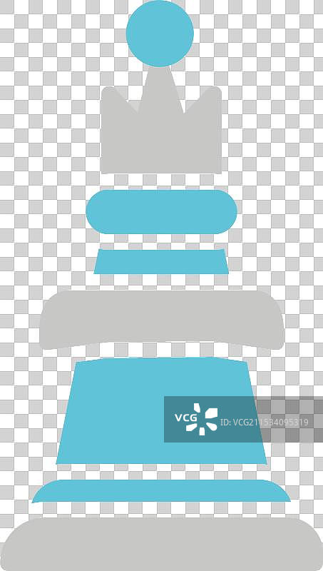 国际象棋女王图标，双色设计图片素材