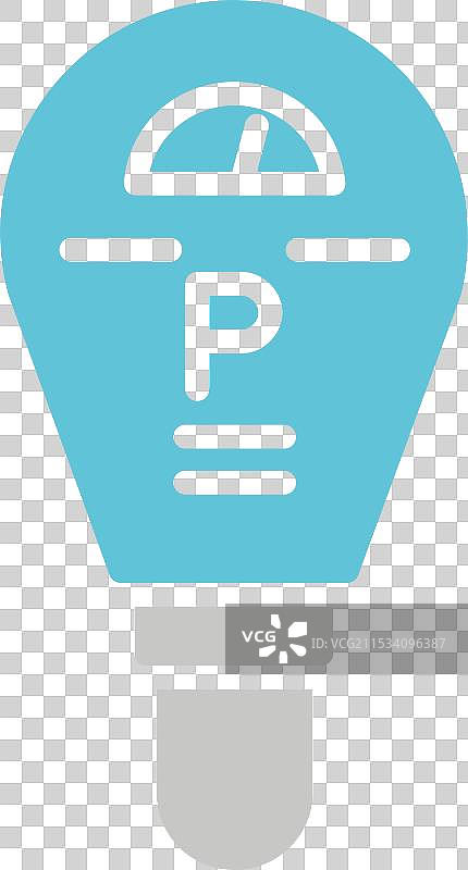 停车计时器图标，双色设计图片素材