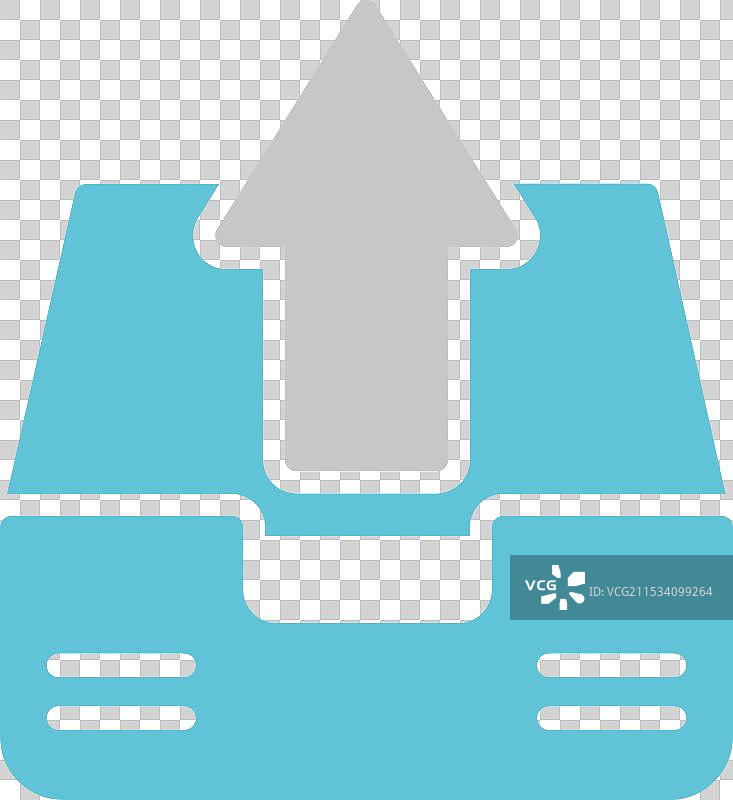 双色图标的发件箱符号图片素材