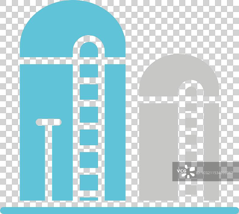 筒仓图标，双色设计图片素材