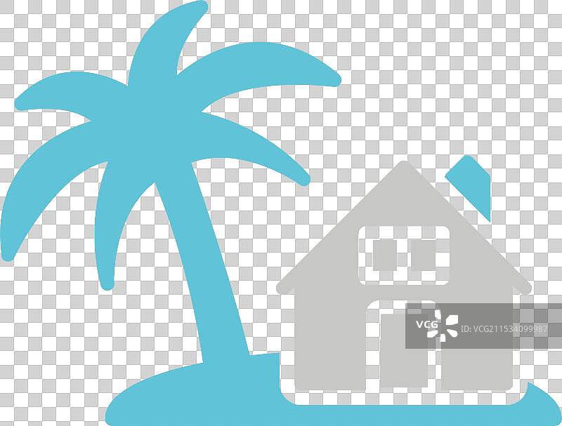 海滩图标，双色设计图片素材