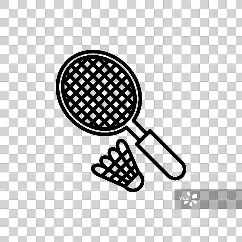 羽毛球图标，背景为白色图片素材