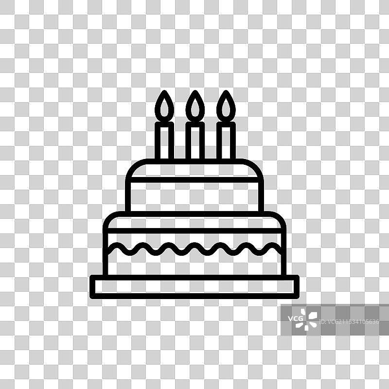 蛋糕图标，背景为白色图片素材