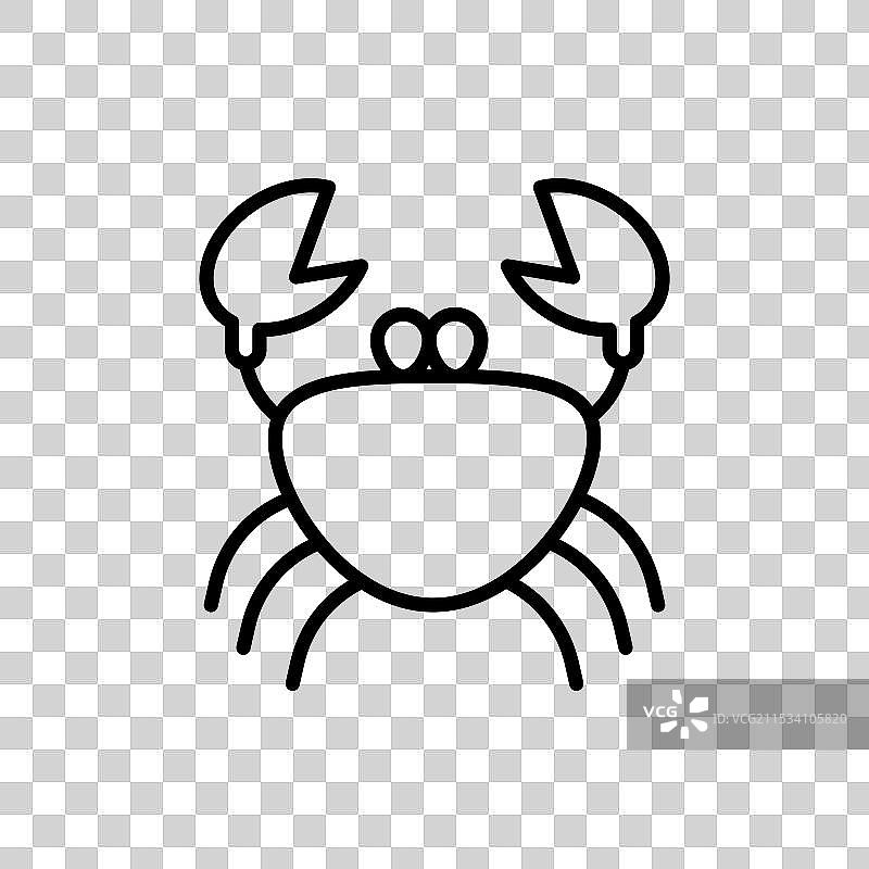 螃蟹图标，背景为白色图片素材