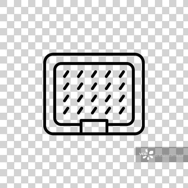 井盖图标，背景为白色图片素材