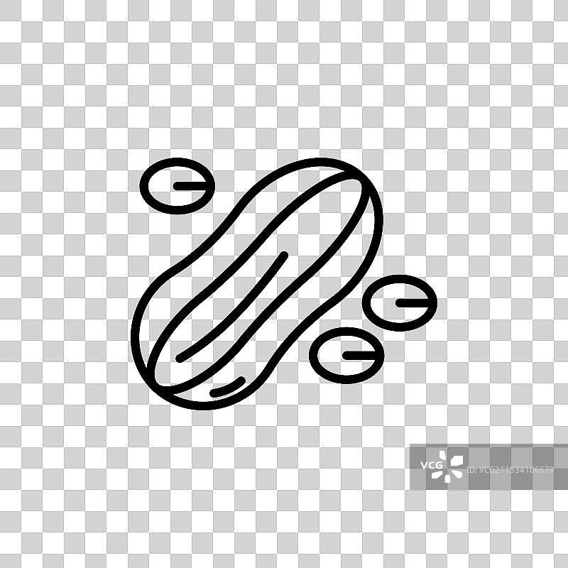 白色背景上的花生图标图片素材