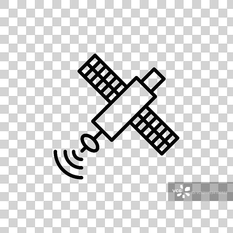 卫星图标，背景为白色图片素材