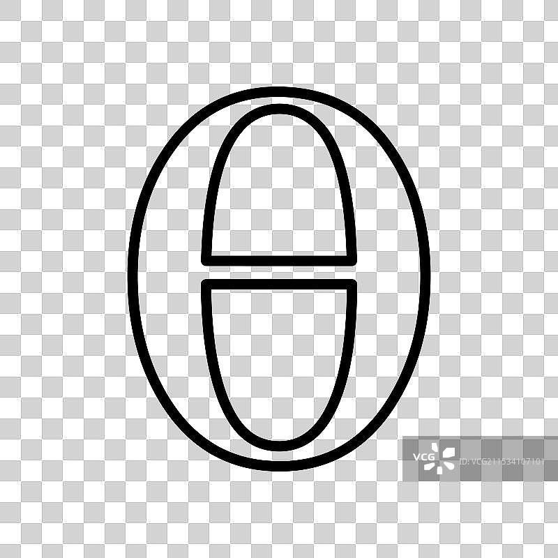 孤立在白色背景上的θ图标图片素材