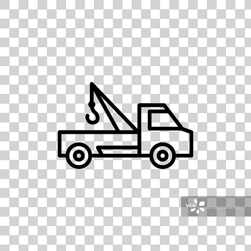 拖车图标，背景为白色图片素材